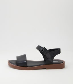 MELISSA MAR SANDAL II MY BLACK BROWN PVC