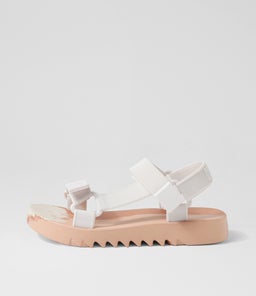 MELISSA FLOWING PAPETE MY WHITE BEIGE FABRIC