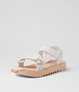 MELISSA FLOWING PAPETE MY WHITE BEIGE FABRIC