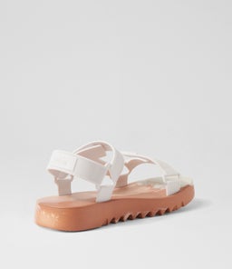 MELISSA FLOWING PAPETE MY WHITE BEIGE FABRIC