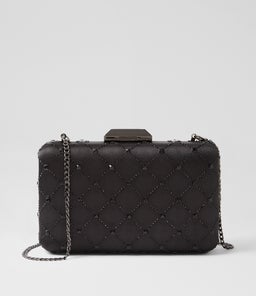 VIOLET CLUTCH OL BLACK FABRIC