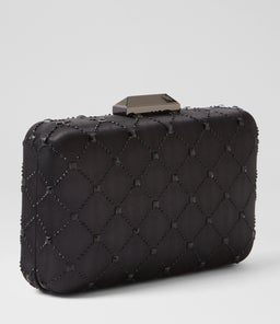 VIOLET CLUTCH OL BLACK FABRIC