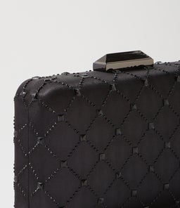 VIOLET CLUTCH OL BLACK FABRIC