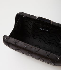 VIOLET CLUTCH OL BLACK FABRIC