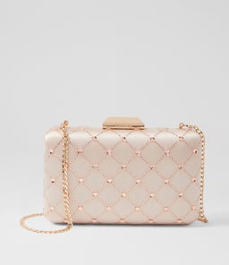 VIOLET CLUTCH OL NATURAL FABRIC