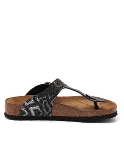 GIZEH BLACK PYTHON EMBOSSED LEATHER