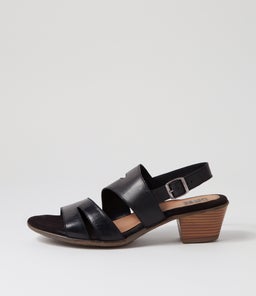 CATHRYN2 PL BLACK LEATHER
