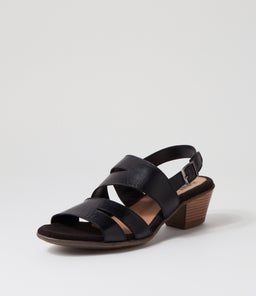CATHRYN2 PL BLACK LEATHER