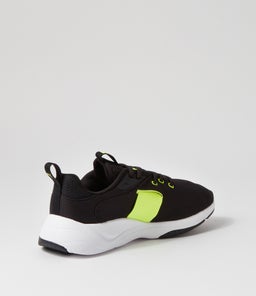 386274 ZORA W PM BLACK BLACK LIME MESH