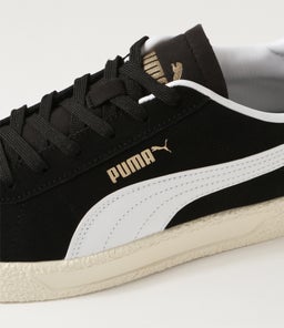 381111 PUMA CLUB PM BLACK WHITE GOLD IVORY GLOW SUEDE