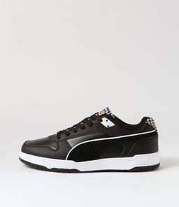 389321 RBD GAME LOW H PM BLACK WHITE GOLD LEATHER