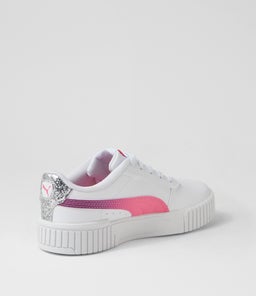 393877 CARINA 2.0 SG JR PM WHITE STRAWBERRY PURPLE POP LEATHER