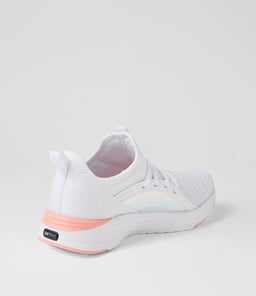 378876 SOFTRIDE S 2 JR PM WHITE PEACH SMOOTHIE BLACK MESH