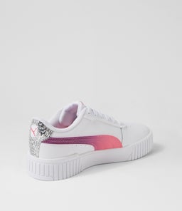 393876 CARINA 2.0 SG JR PM WHITE STRAWBERRY PURPLE POP LEATHER
