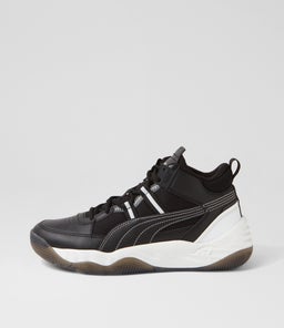 392329 REBOUND FUTURE PM BLACK WHITE SHADOW GRAY LEATHER