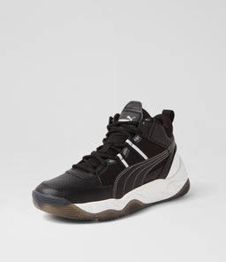 392329 REBOUND FUTURE PM BLACK WHITE SHADOW GRAY LEATHER
