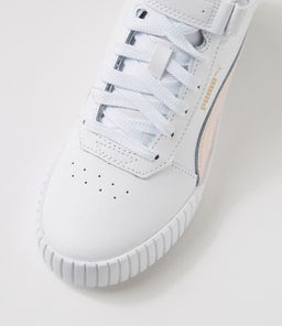 385851 CARINA 2.0 MID PM WHITE FROSTY PINK GOLD LEATHER