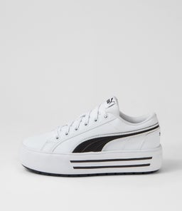 392320 KAIA 2.0 PM WHITE BLACK LEATHER