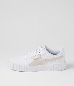 392518 CARINA 2.0 LOGO PM WHITE GOLD LEATHER