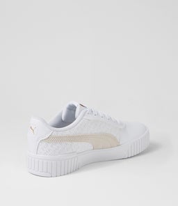 392518 CARINA 2.0 LOGO PM WHITE GOLD LEATHER