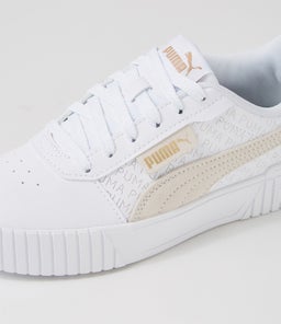 392518 CARINA 2.0 LOGO PM WHITE GOLD LEATHER