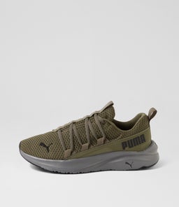 377671 SOFTRIDE ONE4ALL PM OLIVE DK GRAY BLACK MESH