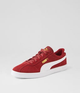 397444 PUMA CLUB II PM RED WHITE GOLD SMOOTH