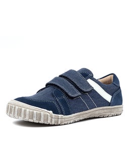 ASHLEY RB NAVY CANVAS LEATHER