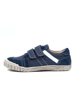 ASHLEY RB NAVY CANVAS LEATHER