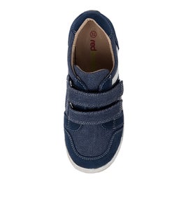 ASHLEY RB NAVY CANVAS LEATHER