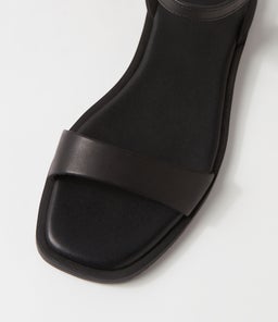 SANDAL ALL BLACK LEATHER