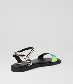 SANDAL SUNSET ZEBRA LEATHER PONY