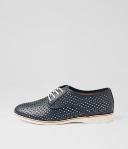 DERBY PUNCH OVERLAY DARK NAVY SILVER LEATHER