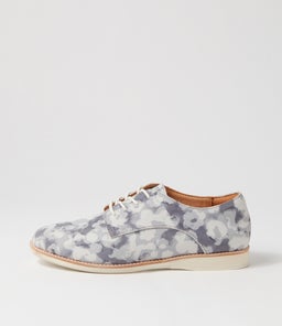 DERBY PRINT X GREY FLORAL NUBUCK