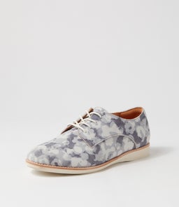 DERBY PRINT X GREY FLORAL NUBUCK