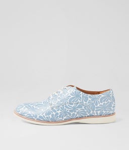 DERBY PRINT X STEEL BLUE FLOWER LEATHER