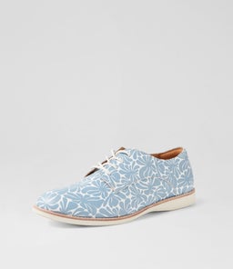 DERBY PRINT X STEEL BLUE FLOWER LEATHER