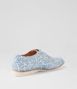 DERBY PRINT X STEEL BLUE FLOWER LEATHER