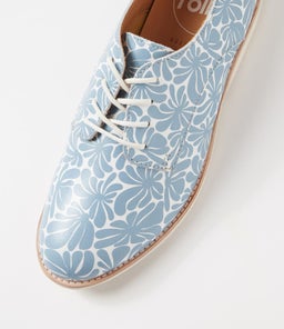 DERBY PRINT X STEEL BLUE FLOWER LEATHER