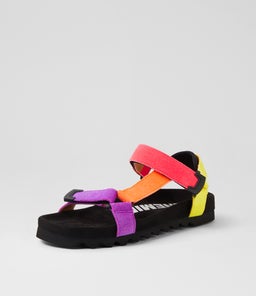SANDAL TOOTH WEDGE RL NEON POP LEATHER