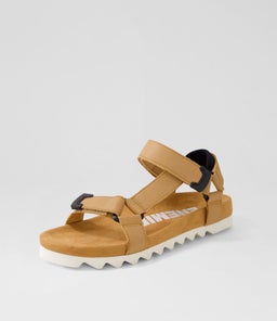 SANDAL TOOTH WEDGE RL SOFT TAN LEATHER
