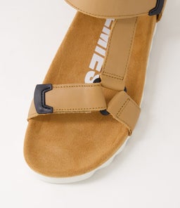 SANDAL TOOTH WEDGE RL SOFT TAN LEATHER