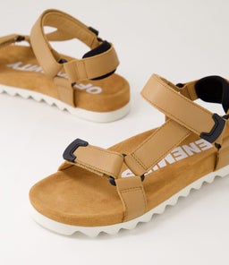 SANDAL TOOTH WEDGE RL SOFT TAN LEATHER