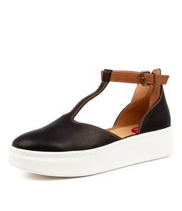 CITY T BAR RL BLACK TAN LEATHER