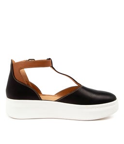 CITY T BAR RL BLACK TAN LEATHER