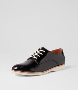 DERBY SUPERSOFT RL CRINKLE BLACK PATENT PATENT LEATHER