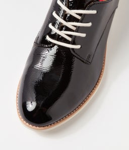 DERBY SUPERSOFT RL CRINKLE BLACK PATENT PATENT LEATHER