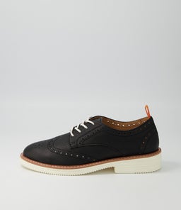 DERBY BROGUE RISE RL BLACK LEATHER