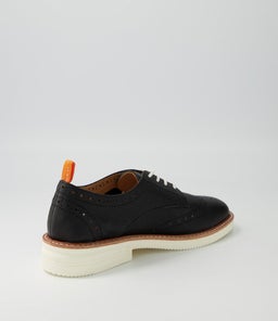 DERBY BROGUE RISE RL BLACK LEATHER