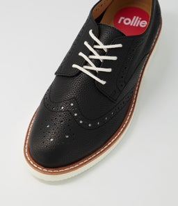 DERBY BROGUE RISE RL BLACK LEATHER